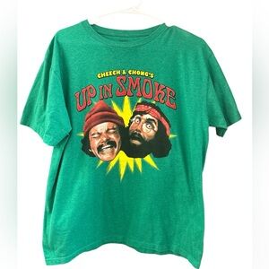 Cheech & Chong's Up in Smoke Green T-Shirt Size Large